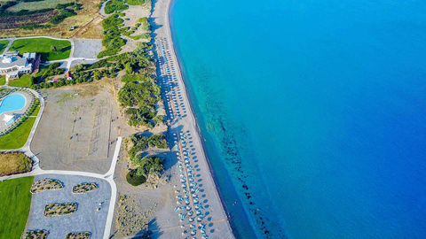 Strand des Hotels Plimmiri.