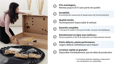 Tous les avantages d'un bellicon remis à neuf en un coup d'œil.